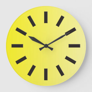 ONLY COLOR gradients - lemon + clock face I Große Wanduhr