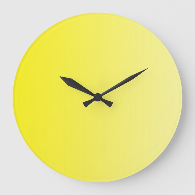 ONLY COLOR gradients - lemon Große Wanduhr (Vorderseite)