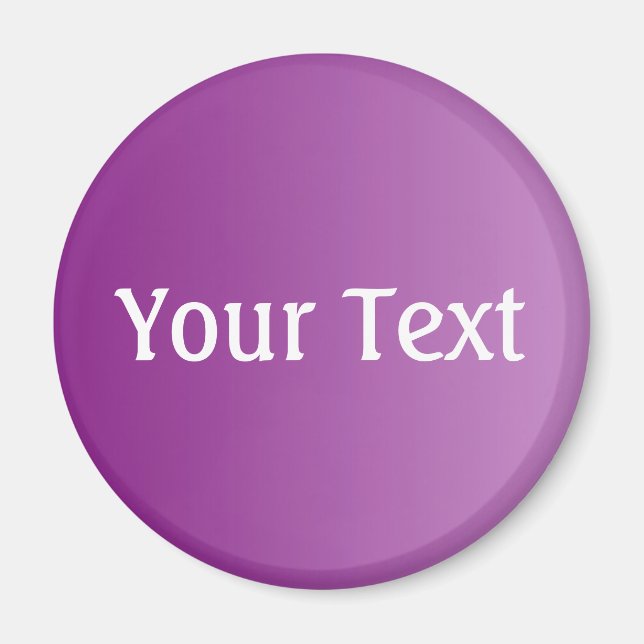 ONLY COLOR gradients plum + your text Magnet (Vorne)