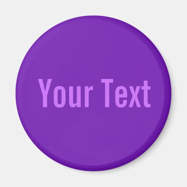 ONLY COLOR / purple + your text Magnet (Vorne)