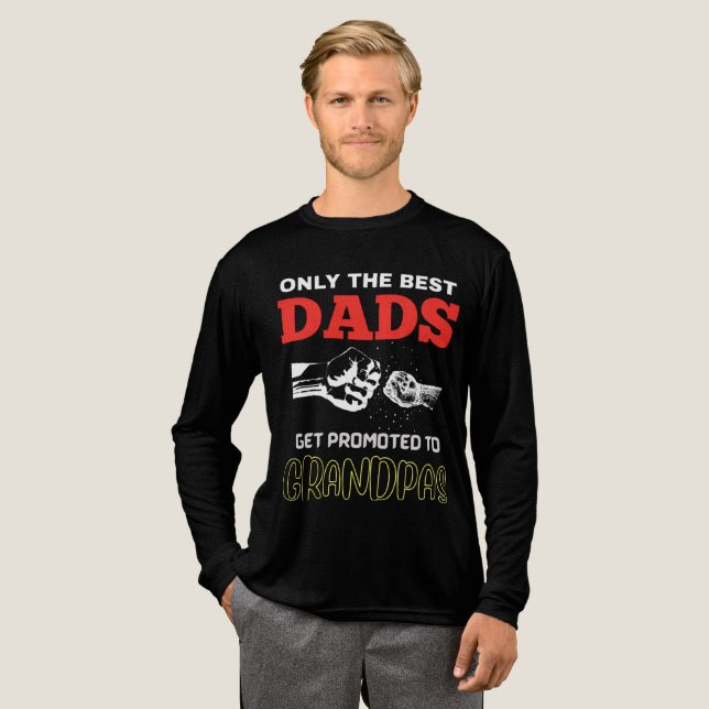 Only the Best Dads – Fist Fist Bump  Tri-Blend Shirt (Volle Vorderseite)