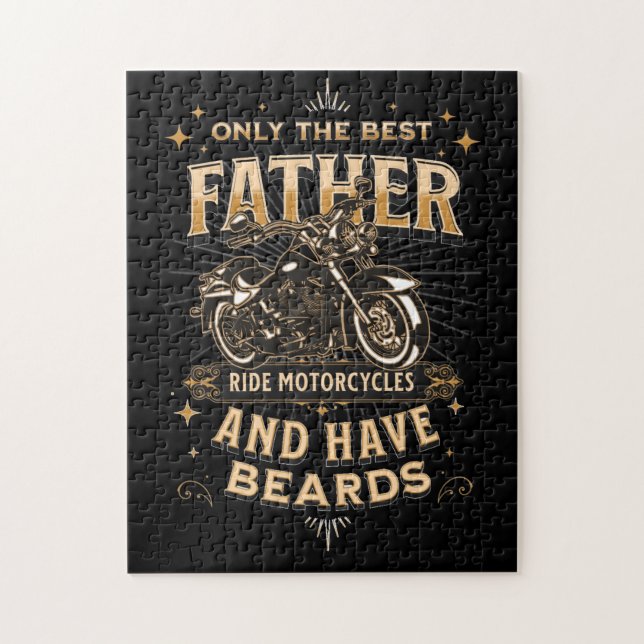 Only The Best Father Ride Motorcycles, Have Beards (Vertikal)