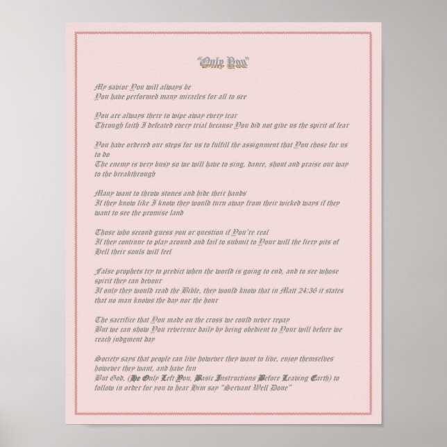 Only You - Poster (Devant)