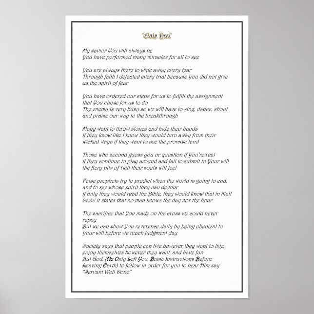 Only You - Poster  (Vorne)