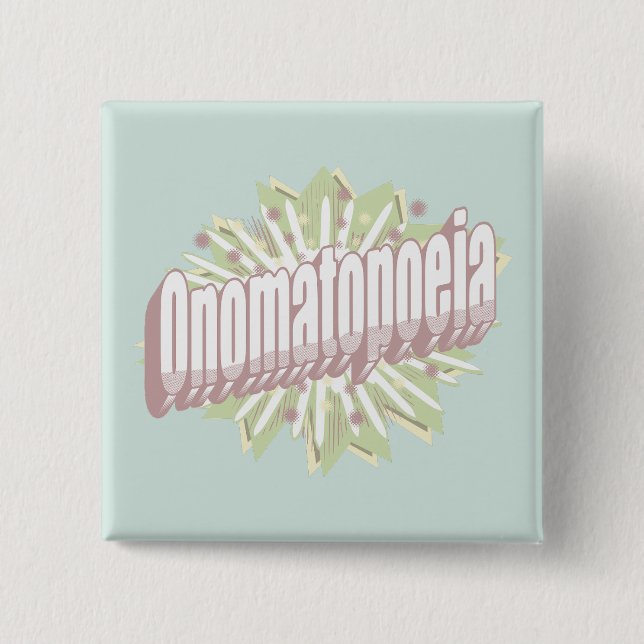 Onomatopoeia Explosion English Language Button (Vorderseite)