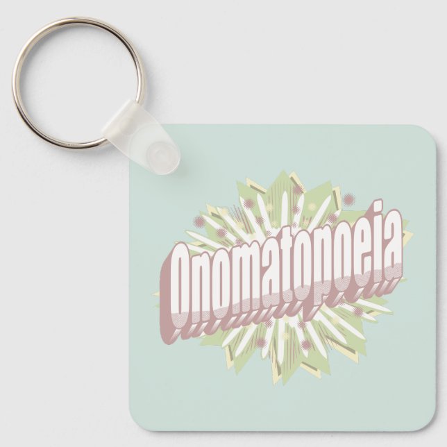 Onomatopoeia Explosion English Language Schlüsselanhänger (Vorderseite)
