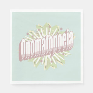 Onomatopoeia Explosion English Language Serviette