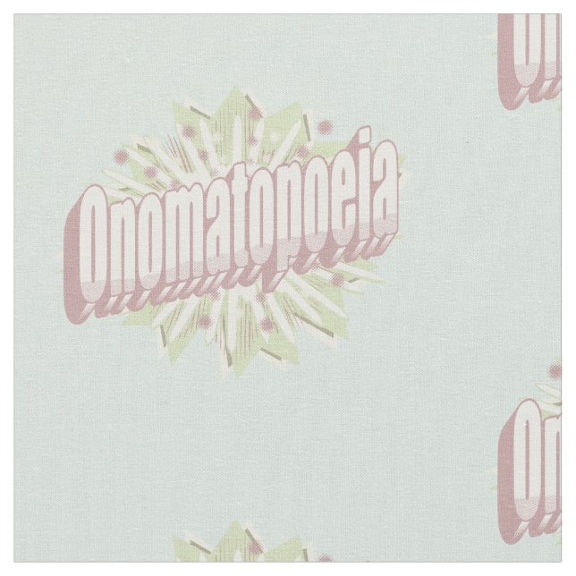 Onomatopoeia Explosion English Language Stoff (Nahaufnahme)