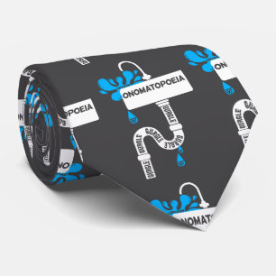 Onomatopoeia kreative Schrift oder Poesie Krawatte