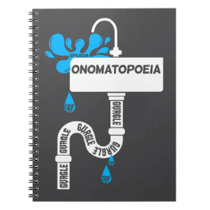 Onomatopoeia kreative Schrift oder Poesie Notizblock