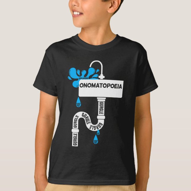 Onomatopoeia kreative Schrift oder Poesie T-Shirt (Vorderseite)