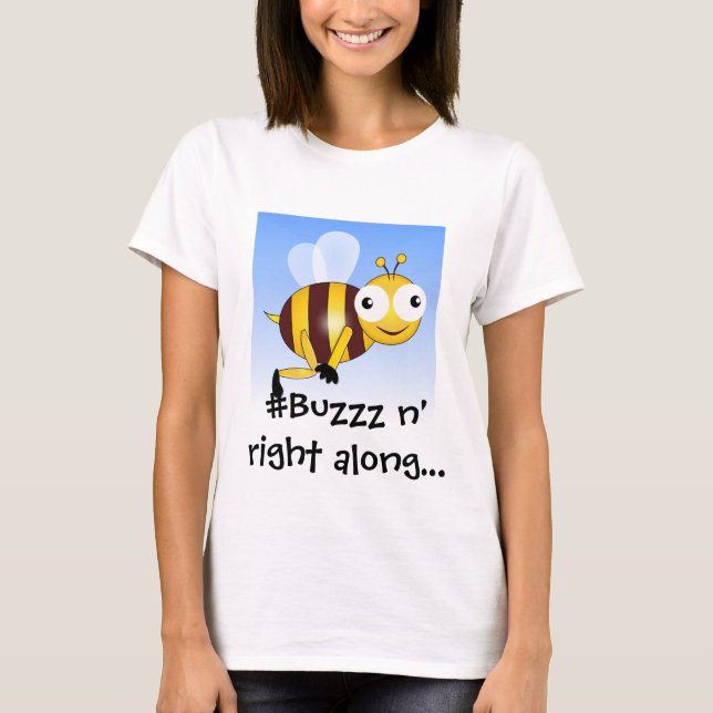 Onomatopoeiawort buzzz, Geräusche für Bienen T-Shirt (Vorderseite)
