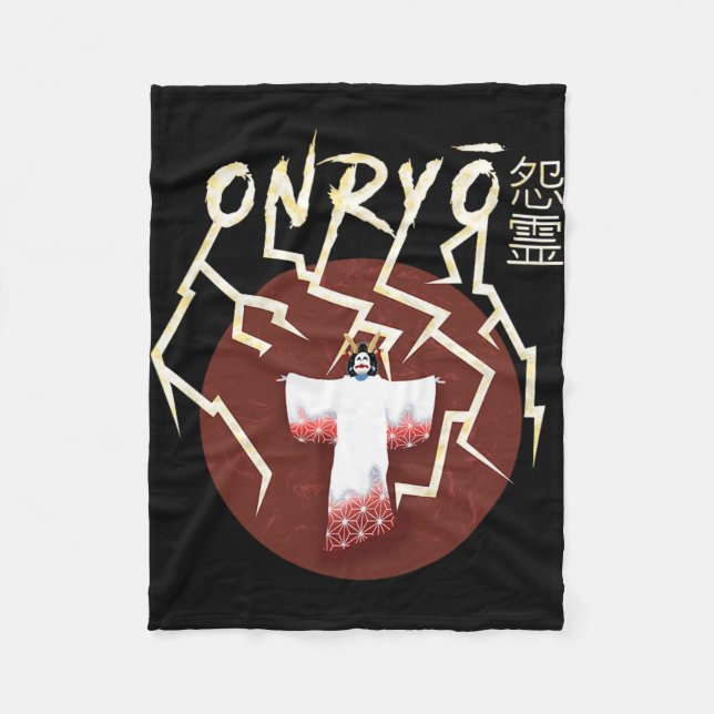 Onryo Samurai Ghost Fleecedecke (Vorderseite)