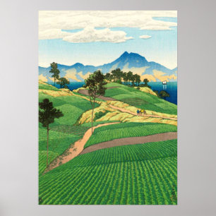 Onsen-Gebirge von Amakusa gesehen Kawase Hasui 192 Poster
