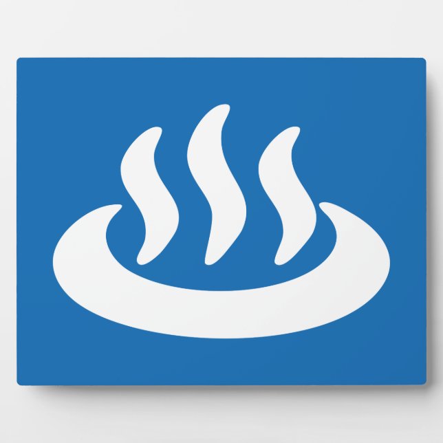 Onsen ♨ Hot Spring 温泉 Japanese Sign Fotoplatte (Vorderseite)