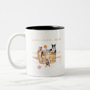 Onsen Kitty STÖRT NICHT Zweifarbige Tasse