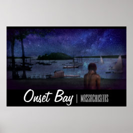 Onset Bay Night Poster - 36" x 24"