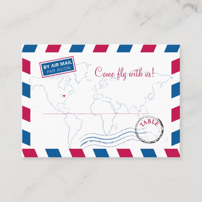 Ontario Canada Air Mail Seating Card Hochzeit Platzkarte (Vorderseite)