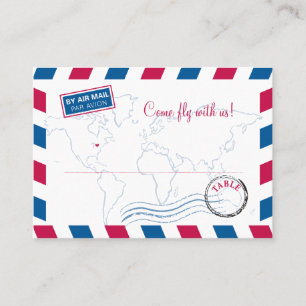 Ontario Canada Air Mail Seating Card Hochzeit Platzkarte