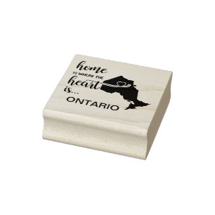 Ontario Canada Zuhause ist das Herz Gummistempel