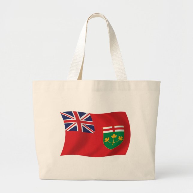 Ontario Flag Tote Bag Jumbo Stoffbeutel (Vorne)