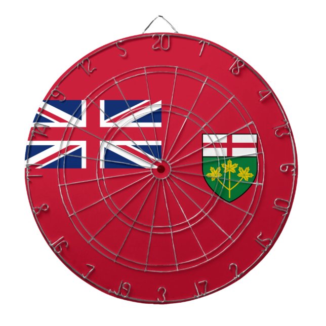 Ontario-Flagge Dartscheibe (vorne)
