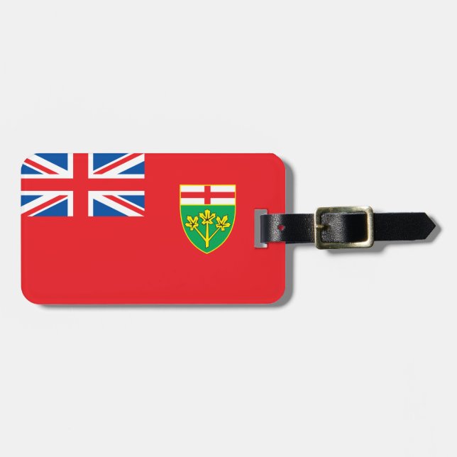 Ontario-Flagge Gepäckanhänger (Vorderseite horizontal)