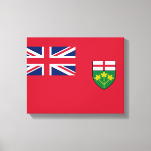 Ontario-Flagge Leinwanddruck