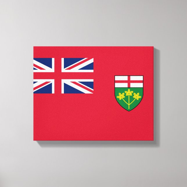 Ontario-Flagge Leinwanddruck (Vorderseite)