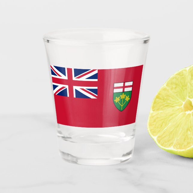 Ontario-Flagge Schnapsglas (Vorderseite)