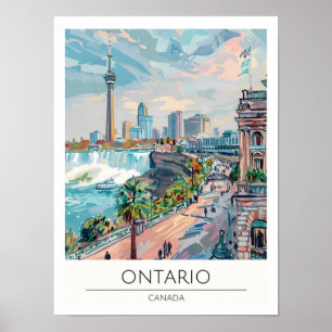 Ontario Kanada Kunst Illustration Reise Poster