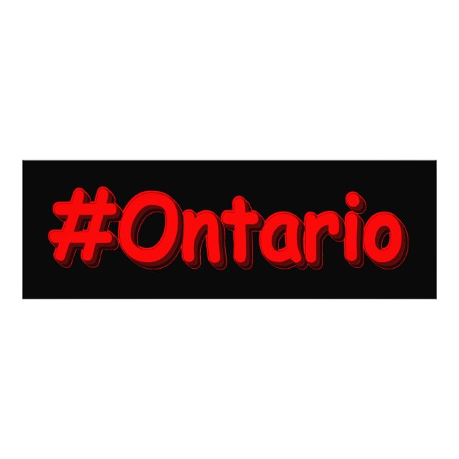 "#Ontario " Niedliches Design. Jetzt kaufen Fotodruck (Vorne)