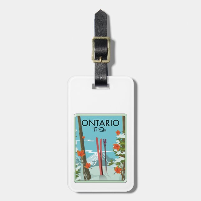 Ontario zum Ski Gepäckanhänger (Vorderseite vertikal)