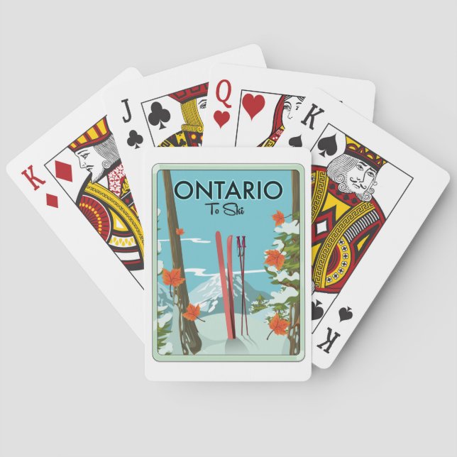 Ontario zum Ski Spielkarten (Rückseite)