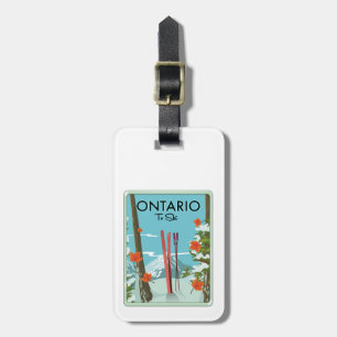 Ontario zum Skifahren Gepäckanhänger