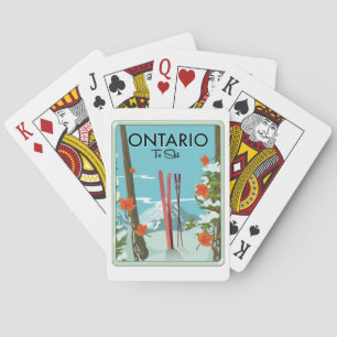 Ontario zum Skifahren Spielkarten