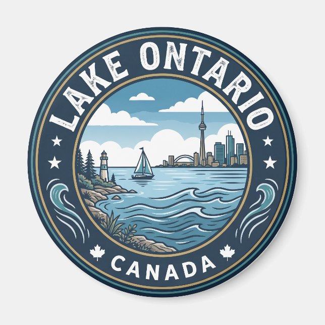 Ontariosee Kanada Magnet (Vorne)
