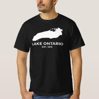 Ontariosee Karte Große Seen Minimalistisch Kanadis T-Shirt