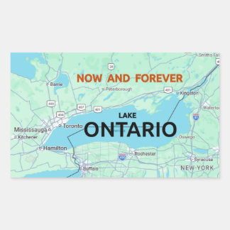 Ontariosee rechteckiger aufkleber