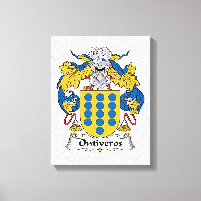 Ontiveros Familienwappen Leinwanddruck (Vorderseite)