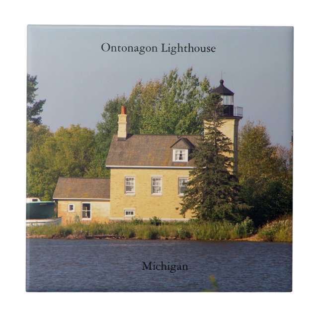 Ontonagon Lighthouse 2023 Fliesen (Vorderseite)