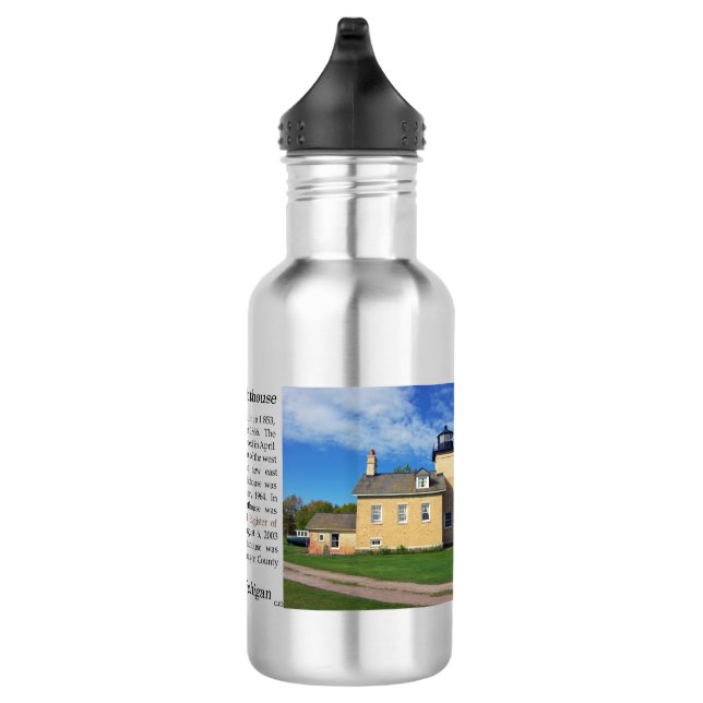 Ontonagon Lighthouse 2023 Wasserflasche (Rechts)