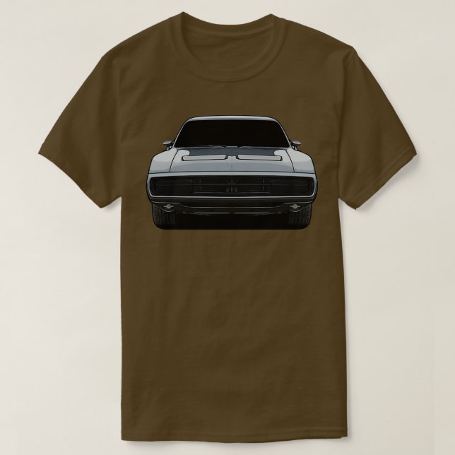 Onyx Black 1970 Ladegerät RT Vorderseite T-Shirt (Design vorne)
