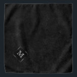 Onyx Black Velvet | Chalkboard Grunge Monogram Kopftuch<br><div class="desc">Dramatisch moody mit dunkler und reich gotisch inspiriert, gemahlener Samt aus der Kollektion "Moody Jewel Tones". Dieses Design zeichnet sich durch eine tiefe Juwel Ton grunge-inspiriert Samt Aquarell-Textur. Die metallische Imitate verleiht ihr eine feine Eleganz und ein maßgeschneidertes Aussehen. Der moderne, gemischte Mittelverlauf verleiht dem Ganzen den perfekten Pop von...</div>