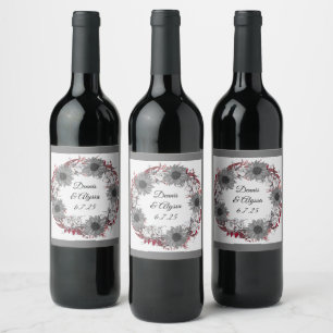 Onyx Black Velvet Chalkboard Grunge Vintag Weinetikett