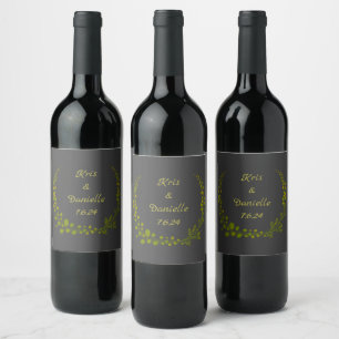 Onyx Black Velvet Chalkboard Grunge Vintag Weinetikett