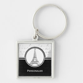 Onyx Eiffel Tower Keychain Schlüsselanhänger
