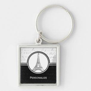 Onyx Eiffel Tower Keychain Schlüsselanhänger