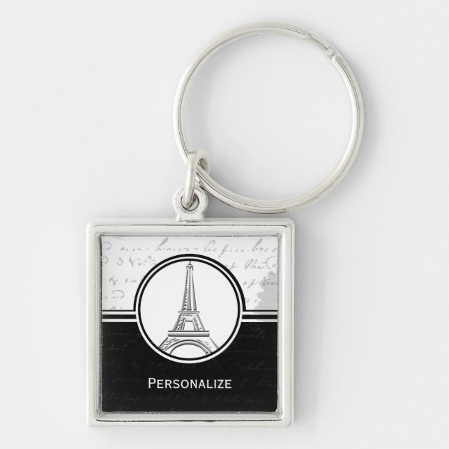Onyx Eiffel Tower Keychain Schlüsselanhänger (Vorne)