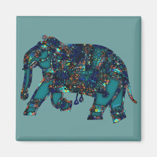 Onyx Elephant Magnet